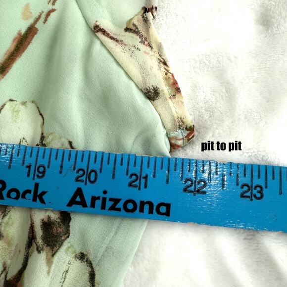 Julian Taylor NY Dress Women's 16 Pastel Green Floral Ruffles Feminine Fairy - Picture 8 of 8